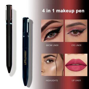 4-in-1 Waterproof Makeup Liner: High-Pigment, Retractable, Smudge-Proof & Smooth